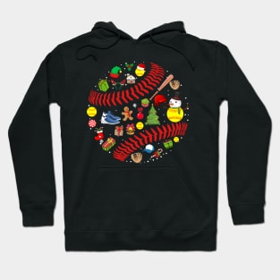 Funny Merry Christmas Softball Hoodie